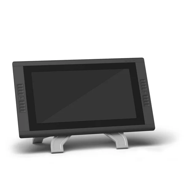 Calculator Tabletă Neagră Afișaj Negru Gol Potrivit Pentru Designul Dvs — Fotografie, imagine de stoc