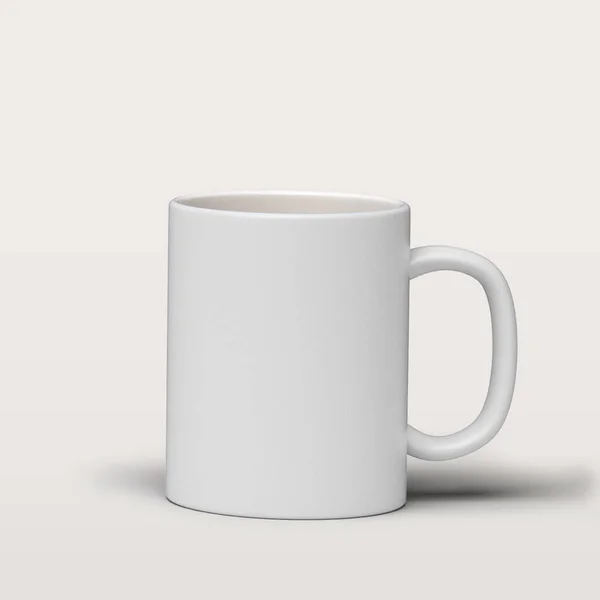 Przejrzysty Biały Kubek Kawy Lub Herbaty Izolowane Białym Tle — Zdjęcie stockowe