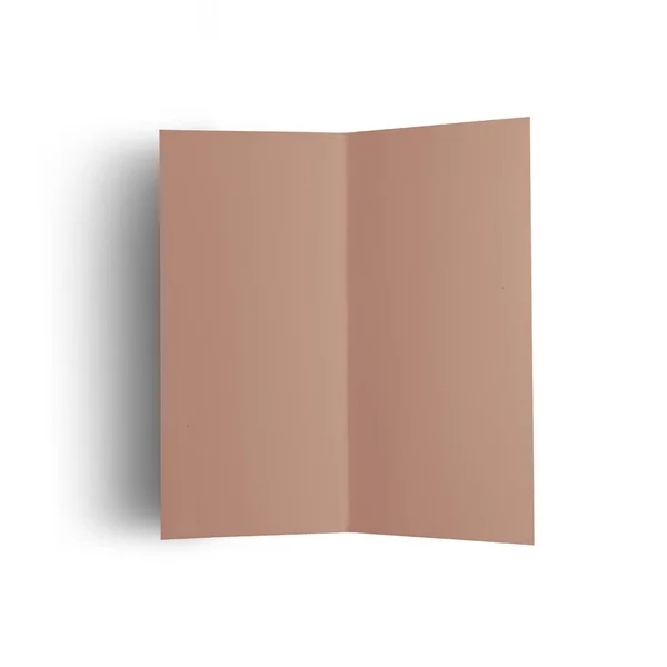 白い背景に隔離された折り畳まれた正方形のメニュー紙 — ストック写真