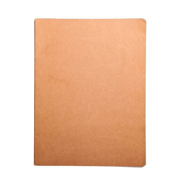 Brown Folder Paper Пласкою Мильною Концепцією Ізольованою Білому Тлі — стокове фото