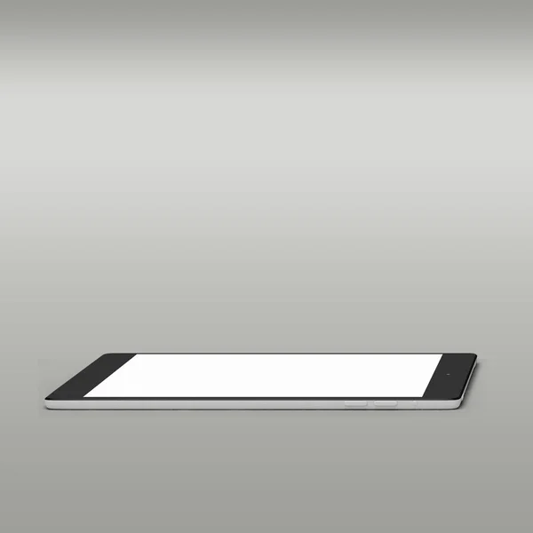 Vista Vicino Moderno Tablet Penna Isolato Sfondo Grigio Adatto Design — Foto Stock