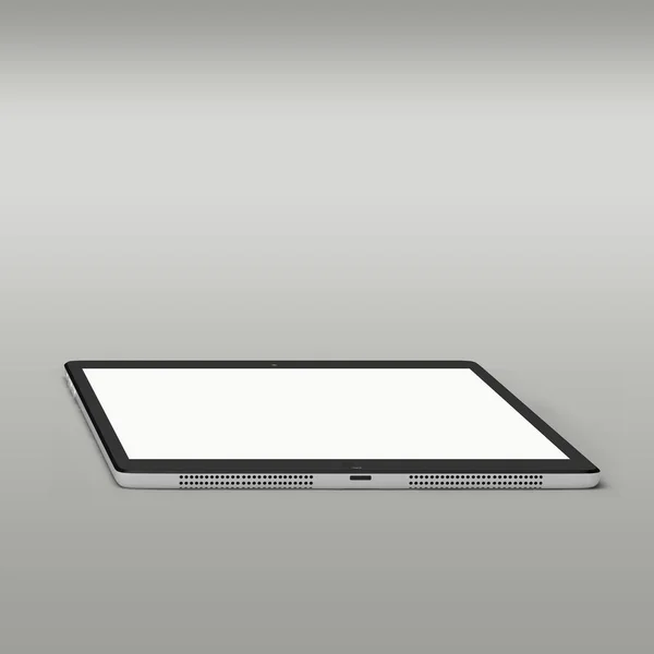 デバイス設計に適したグレーの背景に隔離された最新のペンタブレットを表示します — ストック写真