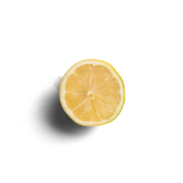 Färsk Saftig Citron Isolerad Den Vita Bakgrunden — Stockfoto