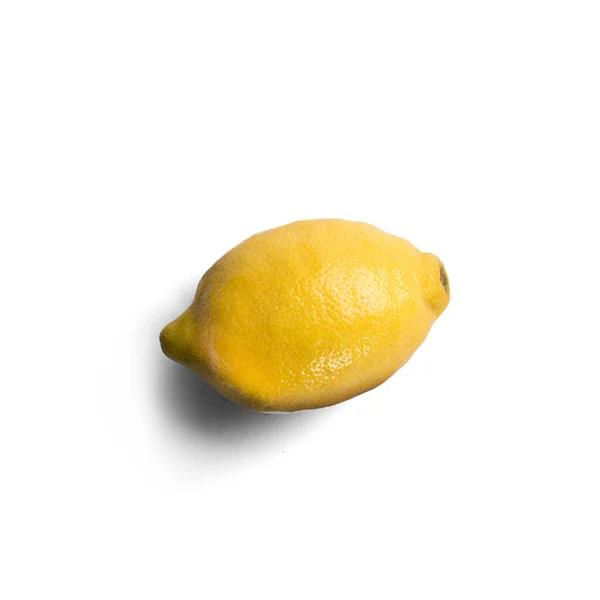 Свежий Сочный Лимон Белом Фоне — стоковое фото