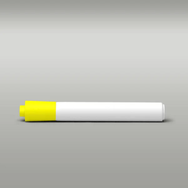 Žluté Fixační Pero Izolované Šedém Pozadí — Stock fotografie