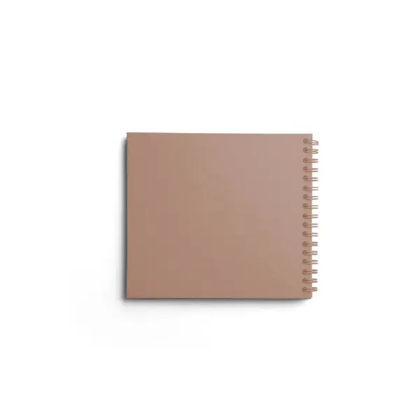 棕色环保笔记本或白色背景剪贴簿 用于资产设计 — 图库照片