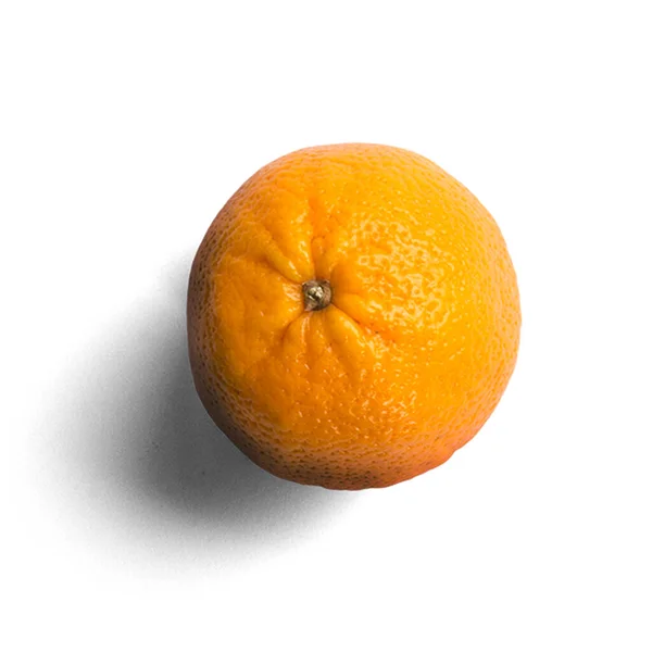 Färsk Saftig Orange Isolerad Den Vita Bakgrunden — Stockfoto