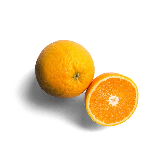 Свежий Сочный Апельсин Изолирован Белом Фоне — стоковое фото