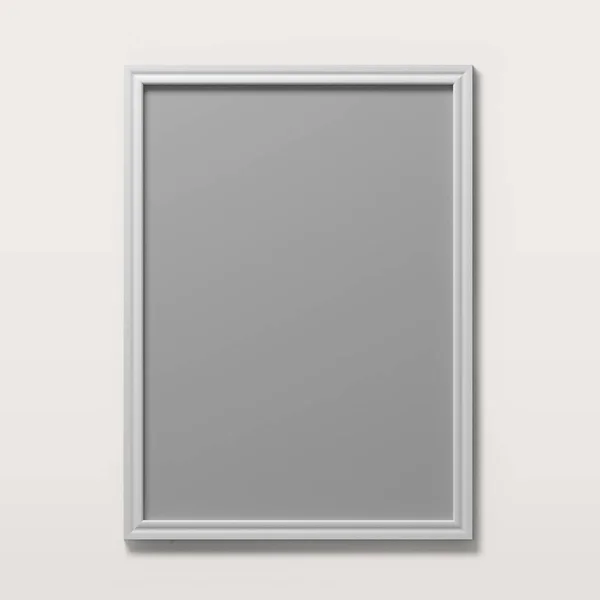 Blanco Wit Frame Geïsoleerd Witte Achtergrond Geschikt Voor Mockup Design — Stockfoto