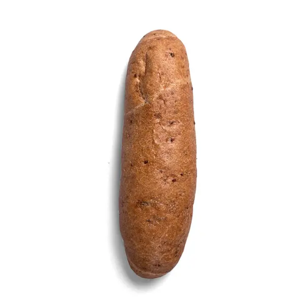 Zavřít Pohled Roll Chleba Bílém Pozadí — Stock fotografie