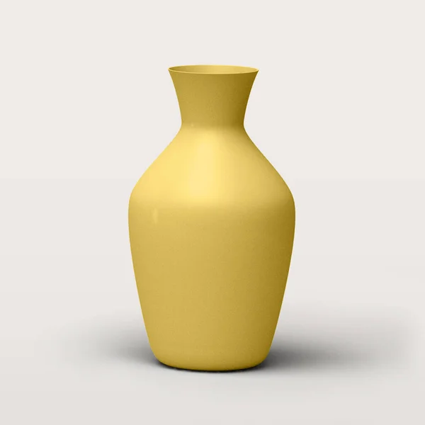 Töm Enkel Modern Vas För Kontor Dekoration Isolerad Tom Vit — Stockfoto
