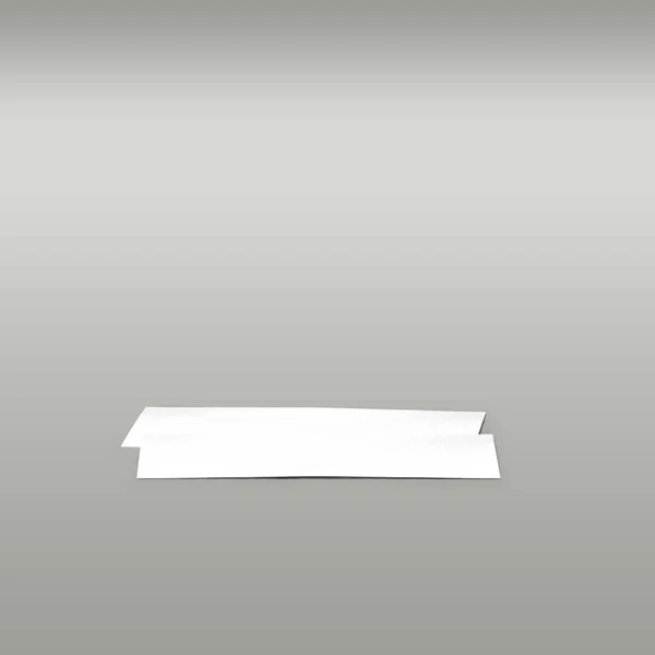灰色の背景に隔離された空白の名刺スタック — ストック写真