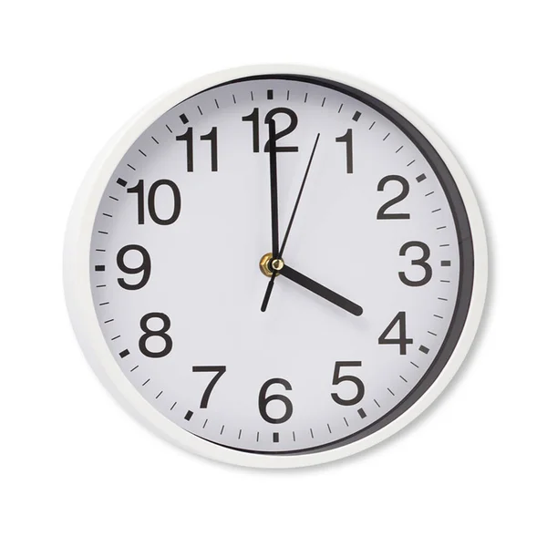 Ρολόι Τοίχου Για Έργο Χρόνο Περιουσιακό Στοιχείο Σας Απομονώνονται Λευκό — Φωτογραφία Αρχείου