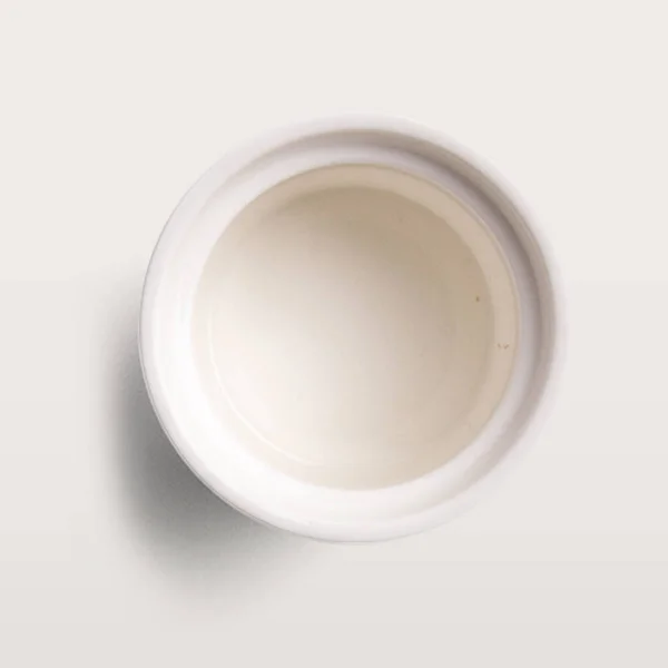 白色光亮陶瓷 平铺概念在白色背景上孤立 — 图库照片
