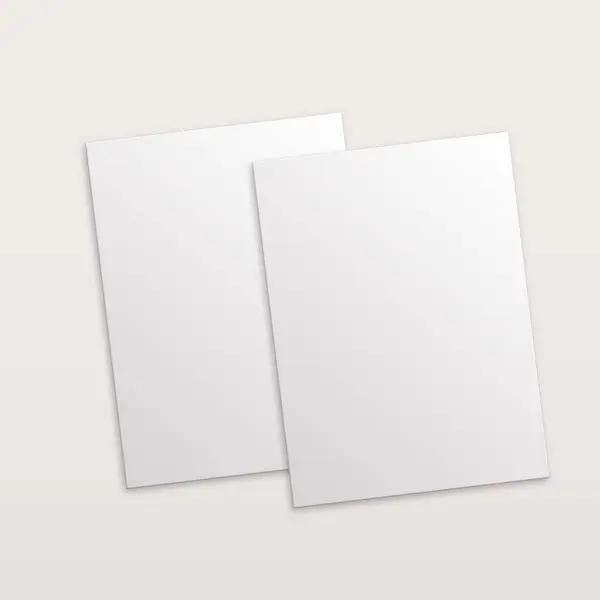 Bright White Paper Small Flat Lay Concept Isolated White Background — Stock Photo, Image