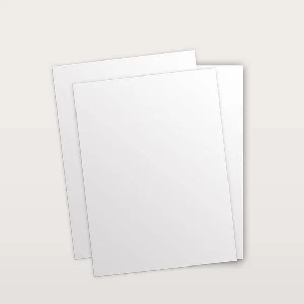 浅白小纸 平铺概念 白色背景分离 — 图库照片