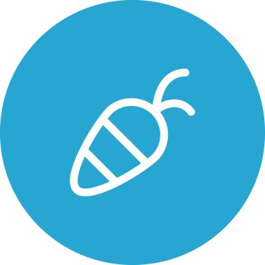 Basit yuvarlak renkli yiyecek fikri simgesi.