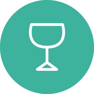 Basit yuvarlak renkli yiyecek fikri simgesi.