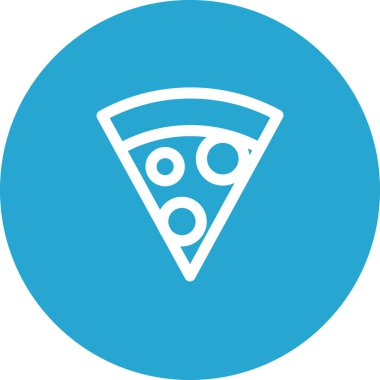 Basit yuvarlak renkli yiyecek fikri simgesi.