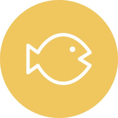 Basit yuvarlak renkli yiyecek fikri simgesi.