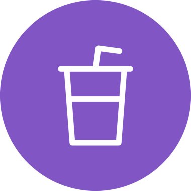 Basit yuvarlak renkli yiyecek fikri simgesi.