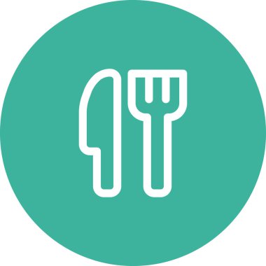 Basit yuvarlak renkli yiyecek fikri simgesi.