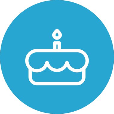 Basit yuvarlak renkli yiyecek fikri simgesi.