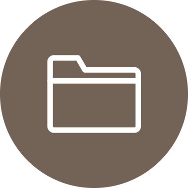 Basit yuvarlak renk ofis fikri simgesi.