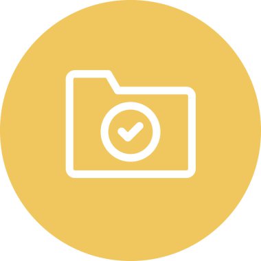 Basit yuvarlak renk ofis fikri simgesi.