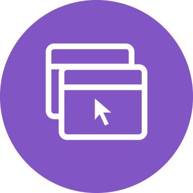 Basit yuvarlak renk ofis fikri simgesi.