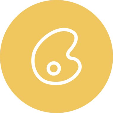 Basit yuvarlak renk ofis fikri simgesi.