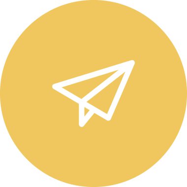 Basit yuvarlak renk ofis fikri simgesi.