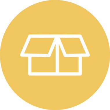 Basit yuvarlak renk ofis fikri simgesi.