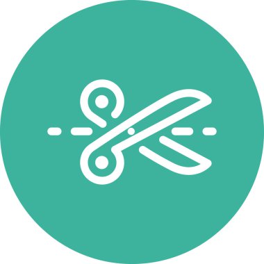 Basit yuvarlak renk ofis fikri simgesi.