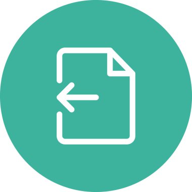 Basit yuvarlak renk ofis fikri simgesi.