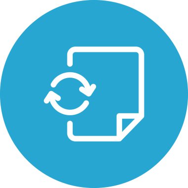 Basit yuvarlak renk ofis fikri simgesi.