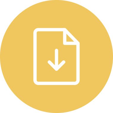 Basit yuvarlak renk ofis fikri simgesi.