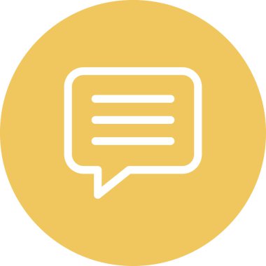 Basit yuvarlak renk ofis fikri simgesi.