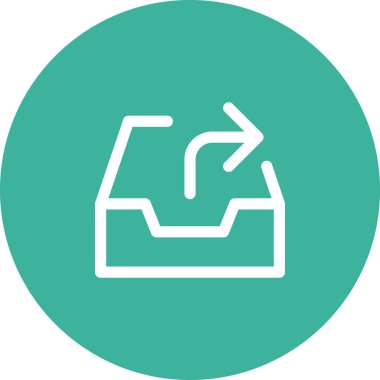 Basit yuvarlak renk ofis fikri simgesi.