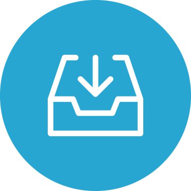 Basit yuvarlak renk ofis fikri simgesi.