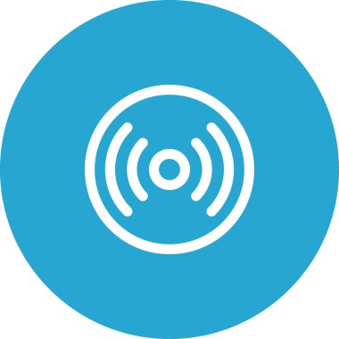 Basit yuvarlak renk teknolojisi fikri simgesi.