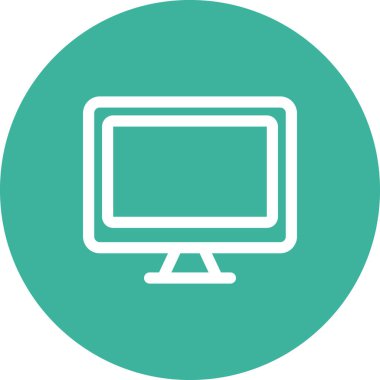 Basit yuvarlak renk teknolojisi fikri simgesi.