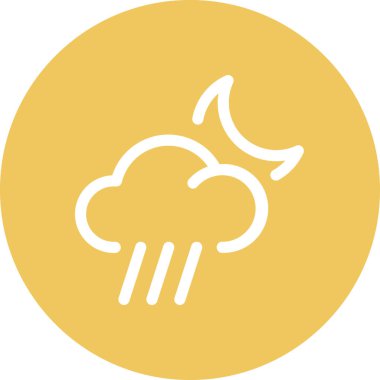 Sadece yuvarlak renkli hava durumu fikri simgesi.