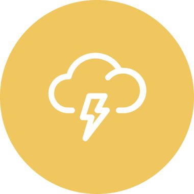 Sadece yuvarlak renkli hava durumu fikri simgesi.