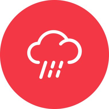 Sadece yuvarlak renkli hava durumu fikri simgesi.