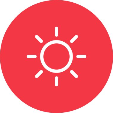 Sadece yuvarlak renkli hava durumu fikri simgesi.