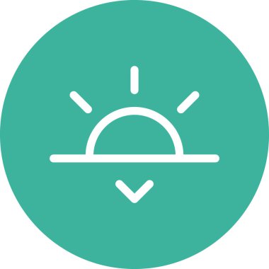 Sadece yuvarlak renkli hava durumu fikri simgesi.