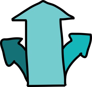 Sadece sevimli oklar karalama setleri.