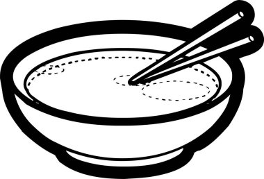 Minimalist yiyecekler lezzetli ikonlar