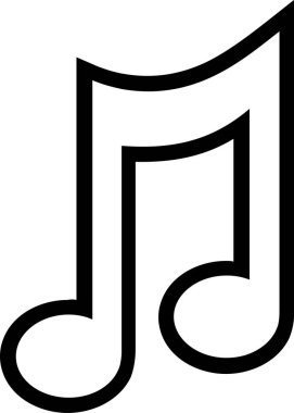 Müzik basit bir Set vektör hat simgeleri ile ilgili